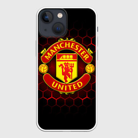 Чехол для iPhone 13 mini с принтом МАНЧЕСТЕР ЮНАЙТЕД в Белгороде,  |  | manchester united | mufc | red devils | красные дьяволы | манчестер юнайтед | футбольный клуб
