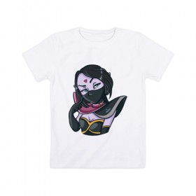 Детская футболка хлопок с принтом Templar assassin в Белгороде, 100% хлопок | круглый вырез горловины, полуприлегающий силуэт, длина до линии бедер | art | carry | dota | dota logo | game | hero | moba | арт | герой | дота 2 | дотка | игра | кэрри | моба | персонаж | темпларка | тэмпларка