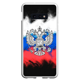 Чехол для Samsung S10E с принтом RUSSIA 2019 в Белгороде, Силикон | Область печати: задняя сторона чехла, без боковых панелей | russia | russia sport | россия спорт | русский | спорт | триколор | флаг | я русский