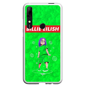 Чехол для Honor P Smart Z с принтом BILLIE EILISH GREEN в Белгороде, Силикон | Область печати: задняя сторона чехла, без боковых панелей | Тематика изображения на принте: bad guy | billie | eilish | ocean eyes | айлиш | билли | девушка | певица | эйлиш