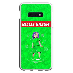 Чехол для Samsung S10E с принтом BILLIE EILISH GREEN в Белгороде, Силикон | Область печати: задняя сторона чехла, без боковых панелей | Тематика изображения на принте: bad guy | billie | eilish | ocean eyes | айлиш | билли | девушка | певица | эйлиш