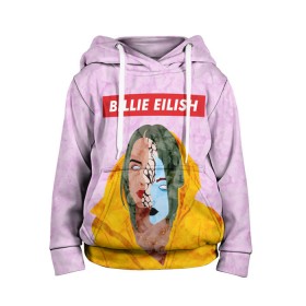 Детская толстовка 3D с принтом BILLIE EILISH в Белгороде, 100% полиэстер | двухслойный капюшон со шнурком для регулировки, мягкие манжеты на рукавах и по низу толстовки, спереди карман-кенгуру с мягким внутренним слоем | bad guy | billie | eilish | ocean eyes | айлиш | билли | девушка | певица | эйлиш