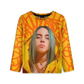 Детский лонгслив 3D с принтом BILLIE EILISH в Белгороде, 100% полиэстер | длинные рукава, круглый вырез горловины, полуприлегающий силуэт
 | bad guy | billie | eilish | ocean eyes | айлиш | билли | девушка | певица | эйлиш