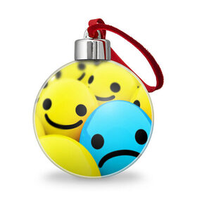 Ёлочный шар с принтом СМАЙЛИКИ в Белгороде, Пластик | Диаметр: 77 мм | Тематика изображения на принте: emoji | настроение | позитив | смайлики | смайлы | стикеры | текстура смайл | улыбки | фон смайл | эмодзи