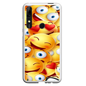 Чехол для Honor P Smart Z с принтом emoji в Белгороде, Силикон | Область печати: задняя сторона чехла, без боковых панелей | emoji | настроение | позитив | смайлики | смайлы | стикеры | текстура смайл | улыбки | фон смайл | эмодзи