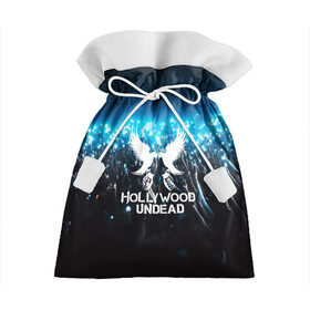 Подарочный 3D мешок с принтом HOLLYWOOD UNDEAD в Белгороде, 100% полиэстер | Размер: 29*39 см | charlie scene | danny | funny man | hollywood undead | j dog | johnny 3 tears | logo | music | rock | альтернатива | металл | музыка | музыкальный | рок