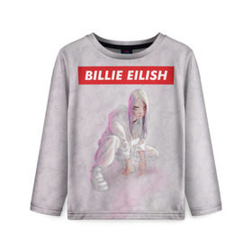 Детский лонгслив 3D с принтом BILLIE EILISH в Белгороде, 100% полиэстер | длинные рукава, круглый вырез горловины, полуприлегающий силуэт
 | bad guy | billie | eilish | ocean eyes | айлиш | билли | девушка | певица | эйлиш