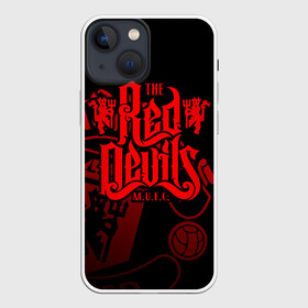 Чехол для iPhone 13 mini с принтом МАНЧЕСТЕР ЮНАЙТЕД в Белгороде,  |  | manchester united | mufc | red devils | красные дьяволы | манчестер юнайтед | футбольный клуб