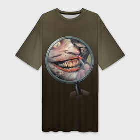 Платье-футболка 3D с принтом Joker smile в Белгороде,  |  | batman | dc | dc джокер | detective comics | harley | joker | shtatjoker | the joker | бетмен | джокер | злодей | харли