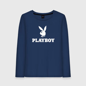 Женский лонгслив хлопок с принтом PLAYBOY в Белгороде, 100% хлопок |  | brazzers | cекс | merch | new sensations | playboy | private | tushy | бразерс | мерч | плейбой