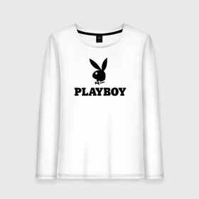 Женский лонгслив хлопок с принтом Playboy в Белгороде, 100% хлопок |  | brazzers | cекс | merch | new sensations | playboy | private | tushy | бразерс | мерч | плейбой