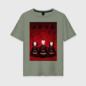 Женская футболка хлопок Oversize с принтом Babymetal art в Белгороде, 100% хлопок | свободный крой, круглый ворот, спущенный рукав, длина до линии бедер
 | heavy | japan | kawaii | metal | music | rock | кавай | метал | музыка | рок | хэви | япония