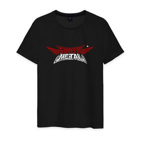 Мужская футболка хлопок с принтом Babymetal logo в Белгороде, 100% хлопок | прямой крой, круглый вырез горловины, длина до линии бедер, слегка спущенное плечо. | heavy | japan | kawaii | metal | music | rock | кавай | метал | музыка | рок | хэви | япония