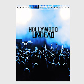 Скетчбук с принтом HOLLYWOOD UNDEAD в Белгороде, 100% бумага
 | 48 листов, плотность листов — 100 г/м2, плотность картонной обложки — 250 г/м2. Листы скреплены сверху удобной пружинной спиралью | charlie scene | danny | funny man | hollywood undead | j dog | johnny 3 tears | logo | music | rock | альтернатива | металл | музыка | музыкальный | рок