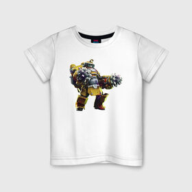 Детская футболка хлопок с принтом Deep Rock Galactic в Белгороде, 100% хлопок | круглый вырез горловины, полуприлегающий силуэт, длина до линии бедер | deep rock galactic dwarf гном