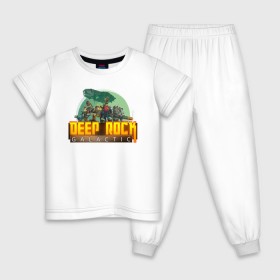 Детская пижама хлопок с принтом Deep Rock Galactic в Белгороде, 100% хлопок |  брюки и футболка прямого кроя, без карманов, на брюках мягкая резинка на поясе и по низу штанин
 | deep rock galactic dwarf гном