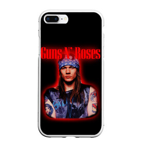 Чехол для iPhone 7Plus/8 Plus матовый с принтом Guns n roses + Спина в Белгороде, Силикон | Область печати: задняя сторона чехла, без боковых панелей | axl rose | geffen records | gnr | guns | rock | roses | slash | гансы | пистолеты | розы | рок | слеш | эксл роуз