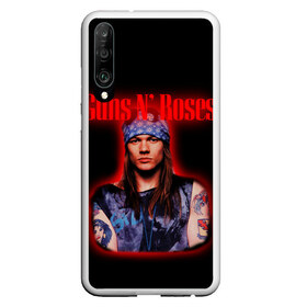 Чехол для Honor P30 с принтом Guns n roses + Спина в Белгороде, Силикон | Область печати: задняя сторона чехла, без боковых панелей | axl rose | geffen records | gnr | guns | rock | roses | slash | гансы | пистолеты | розы | рок | слеш | эксл роуз