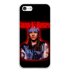 Чехол для iPhone 5/5S матовый с принтом Guns n roses + Спина в Белгороде, Силикон | Область печати: задняя сторона чехла, без боковых панелей | axl rose | geffen records | gnr | guns | rock | roses | slash | гансы | пистолеты | розы | рок | слеш | эксл роуз