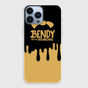 Чехол для iPhone 13 Pro Max с принтом Bendy And The Ink Machine в Белгороде,  |  | Тематика изображения на принте: bendy | bendy and the ink machine | бенди | бени | бенни | детская | детям | игра | капли | компьютерная игра | краска | машина | подтеки | розовая | ужастик