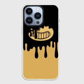 Чехол для iPhone 13 Pro с принтом Bendy And The Ink Machine в Белгороде,  |  | Тематика изображения на принте: bendy | bendy and the ink machine | бенди | бени | бенни | детская | детям | игра | капли | компьютерная игра | краска | машина | подтеки | розовая | ужастик