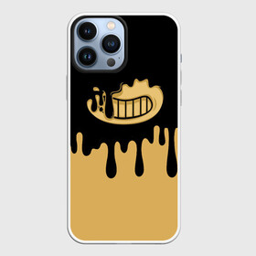 Чехол для iPhone 13 Pro Max с принтом Bendy And The Ink Machine в Белгороде,  |  | Тематика изображения на принте: bendy | bendy and the ink machine | бенди | бени | бенни | детская | детям | игра | капли | компьютерная игра | краска | машина | подтеки | розовая | ужастик