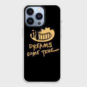 Чехол для iPhone 13 Pro с принтом Bendy And The Ink Machine в Белгороде,  |  | Тематика изображения на принте: bendy | bendy and the ink machine | бенди | бени | бенни | детская | детям | игра | капли | компьютерная игра | краска | машина | подтеки | розовая | ужастик