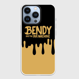 Чехол для iPhone 13 Pro с принтом Bendy And The Ink Machine в Белгороде,  |  | Тематика изображения на принте: bendy | bendy and the ink machine | бенди | бени | бенни | детская | детям | игра | капли | компьютерная игра | краска | машина | подтеки | розовая | ужастик