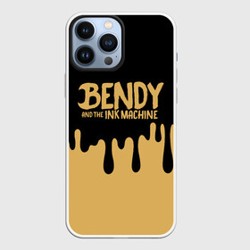 Чехол для iPhone 13 Pro Max с принтом Bendy And The Ink Machine в Белгороде,  |  | Тематика изображения на принте: bendy | bendy and the ink machine | бенди | бени | бенни | детская | детям | игра | капли | компьютерная игра | краска | машина | подтеки | розовая | ужастик