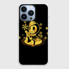 Чехол для iPhone 13 Pro с принтом Bendy And The Ink Machine в Белгороде,  |  | Тематика изображения на принте: bendy | bendy and the ink machine | бенди | бени | бенни | детская | детям | игра | капли | компьютерная игра | краска | машина | новый год | подтеки | розовая | снежинки | ужастик