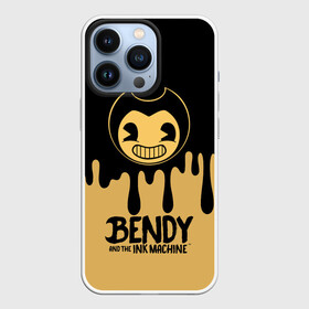 Чехол для iPhone 13 Pro с принтом Bendy And The Ink Machine в Белгороде,  |  | Тематика изображения на принте: bendy | bendy and the ink machine | бенди | бени | бенни | детская | детям | игра | капли | компьютерная игра | краска | машина | подтеки | розовая | ужастик