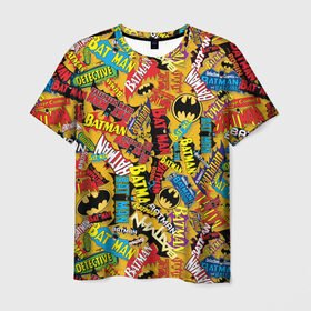 Мужская футболка 3D с принтом Batman logos в Белгороде, 100% полиэфир | прямой крой, круглый вырез горловины, длина до линии бедер | bat man | batman | batman comics | caped crusader | dark knight | shtatbat | бетмен | брюс уэйн | бэт мен | бэтмен | тёмный рыцарь