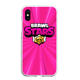 Чехол для iPhone XS Max матовый с принтом Brawl Stars в Белгороде, Силикон | Область печати: задняя сторона чехла, без боковых панелей | Тематика изображения на принте: brawl | bs | clash line | fails | funny | leon | moments | stars | supercell | tick | бой | босс | бравл | броубол | бс | драка | звезд | осада | поззи | сейф | старс | цель