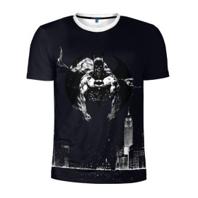 Мужская футболка 3D спортивная с принтом Batman в Белгороде, 100% полиэстер с улучшенными характеристиками | приталенный силуэт, круглая горловина, широкие плечи, сужается к линии бедра | bat man | batman | batman comics | caped crusader | comics | dark knight | shtatbat | бетмен | брюс уэйн | бэт мен | бэтмен | тёмный рыцарь