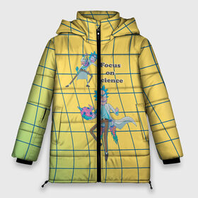 Женская зимняя куртка 3D с принтом Рик и Морти Focus on science в Белгороде, верх — 100% полиэстер; подкладка — 100% полиэстер; утеплитель — 100% полиэстер | длина ниже бедра, силуэт Оверсайз. Есть воротник-стойка, отстегивающийся капюшон и ветрозащитная планка. 

Боковые карманы с листочкой на кнопках и внутренний карман на молнии | dsgnzaets | rick and morty | rick sanchez | vdzajul | миссикс | морти | плюмбус | рик | рик и морти
