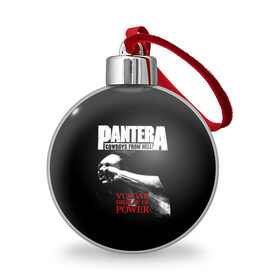 Ёлочный шар с принтом Pantera в Белгороде, Пластик | Диаметр: 77 мм | american | anselmo | havy metal | pantera | philip anselmo | trash metal | ансельмо | пантера | фил ансельмо