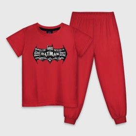 Детская пижама хлопок с принтом Batman в Белгороде, 100% хлопок |  брюки и футболка прямого кроя, без карманов, на брюках мягкая резинка на поясе и по низу штанин
 | bat man | batman | batman comics | caped crusader | comics | dark knight | shtatbat | бетмен | брюс уэйн | бэт мен | бэтмен | тёмный рыцарь