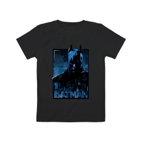 Детская футболка хлопок с принтом Batman в Белгороде, 100% хлопок | круглый вырез горловины, полуприлегающий силуэт, длина до линии бедер | bat man | batman | batman comics | caped crusader | comics | dark knight | бетмен | брюс уэйн | бэт мен | бэтмен | тёмный рыцарь