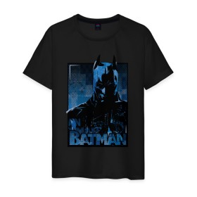Мужская футболка хлопок с принтом Batman в Белгороде, 100% хлопок | прямой крой, круглый вырез горловины, длина до линии бедер, слегка спущенное плечо. | bat man | batman | batman comics | caped crusader | comics | dark knight | бетмен | брюс уэйн | бэт мен | бэтмен | тёмный рыцарь