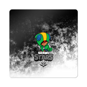 Магнит виниловый Квадрат с принтом BRAWL STARS LEON в Белгороде, полимерный материал с магнитным слоем | размер 9*9 см, закругленные углы | android | brawl stars | crow | games | leon | mobile game | stars | ворон | игры | леон | мобильные игры