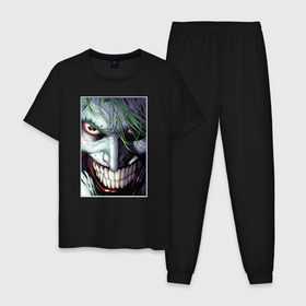 Мужская пижама хлопок с принтом Joker в Белгороде, 100% хлопок | брюки и футболка прямого кроя, без карманов, на брюках мягкая резинка на поясе и по низу штанин
 | joker | shtatjoker | артур флек | джокер | жокир