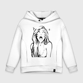 Детское худи Oversize хлопок с принтом Belle Delphine Ahegao в Белгороде, френч-терри — 70% хлопок, 30% полиэстер. Мягкий теплый начес внутри —100% хлопок | боковые карманы, эластичные манжеты и нижняя кромка, капюшон на магнитной кнопке | ahegao | belle delphine |  twich | ахегао | белле дельфин | белль дельфин | блогершка | стримерша | твич