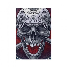 Обложка для паспорта матовая кожа с принтом Metallica в Белгороде, натуральная матовая кожа | размер 19,3 х 13,7 см; прозрачные пластиковые крепления | Тематика изображения на принте: album | black | concert | heavy | kirk | metal | metallica | music | rock | tolls | джеймс хэтфилд | кирк хэмметт | клифф бёртон | ларс ульрих | метал | металлика | трэш