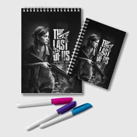 Блокнот с принтом THE LAST OF US в Белгороде, 100% бумага | 48 листов, плотность листов — 60 г/м2, плотность картонной обложки — 250 г/м2. Листы скреплены удобной пружинной спиралью. Цвет линий — светло-серый
 | fireflies | look for the light | the last of us | джоэл | игры | одни из нас | цикады | элли