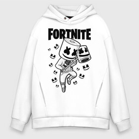 Мужское худи Oversize хлопок с принтом FORTNITE MARSHMELLO в Белгороде, френч-терри — 70% хлопок, 30% полиэстер. Мягкий теплый начес внутри —100% хлопок | боковые карманы, эластичные манжеты и нижняя кромка, капюшон на магнитной кнопке | chapter 2 | fortnite | marshmello | диджей | игры | маршмэллоу | молоток | фортнайт