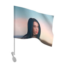 Флаг для автомобиля с принтом Билли Айлиш в Белгороде, 100% полиэстер | Размер: 30*21 см | bilie | billie | eilish | lovely | music | oceaneyes | pop | айлиш | алиш | били | билли | девушка | инди | музыка | океан | пафосная | поп | эйлиш | элиш