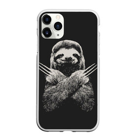 Чехол для iPhone 11 Pro матовый с принтом Slotherine в Белгороде, Силикон |  | animals | wolverine | ленивец | росомаха