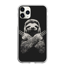 Чехол для iPhone 11 Pro Max матовый с принтом Slotherine в Белгороде, Силикон |  | Тематика изображения на принте: animals | wolverine | ленивец | росомаха
