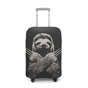Чехол для чемодана 3D с принтом Slotherine в Белгороде, 86% полиэфир, 14% спандекс | двустороннее нанесение принта, прорези для ручек и колес | animals | wolverine | ленивец | росомаха