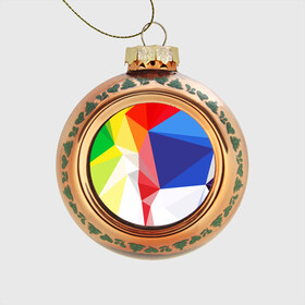Стеклянный ёлочный шар с принтом BACKGROUND COLOR в Белгороде, Стекло | Диаметр: 80 мм | abstract | abstraction | color | geometry | paitnt | polygon | polygonal | psy | абстракция | геометрия | краски | неоновые | полигоны | психоделика